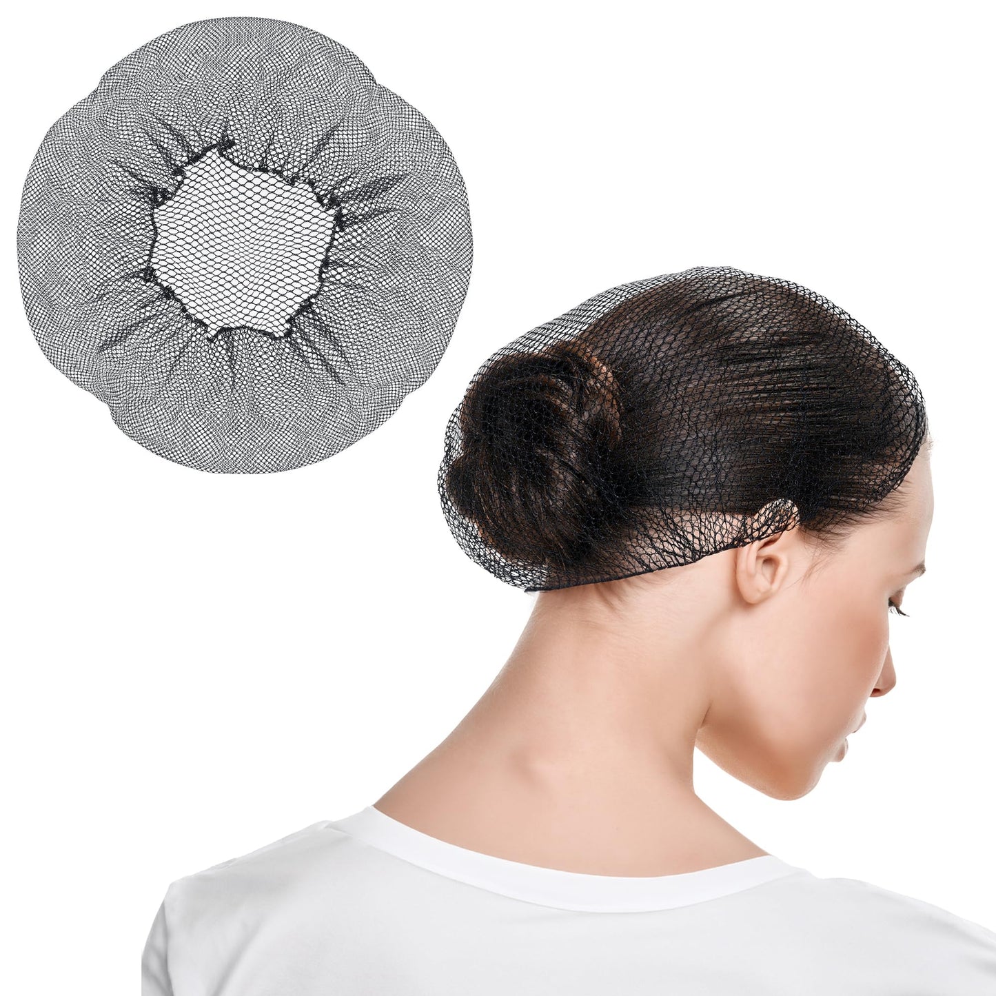 Pruvade - Nylon Hair Nets for Women & Men | Case of 1000 | 24" Honeycomb Mesh Hair Net for Food Service, Medical & Industrial Use - Breathable & Sturdy for Bun Hair, Most Long & Short Hair- Latex Free