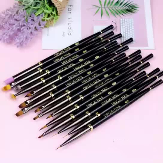Japanese Nail Brush Set with Various Styles - Nail Art & Beauty Tools