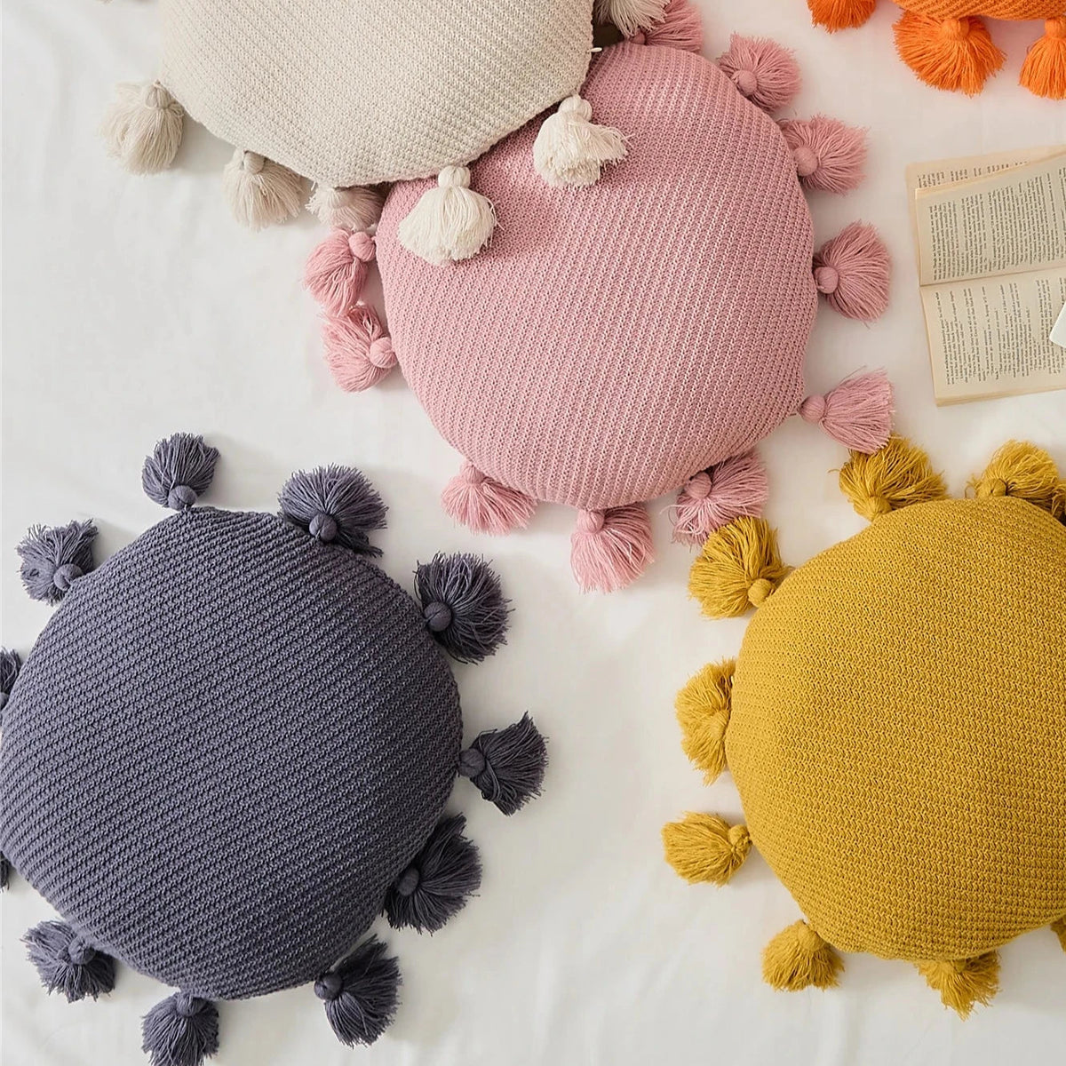 Modern Tassel Cushion Cover 40CM for Sofa Bed Bedroom Home Decor