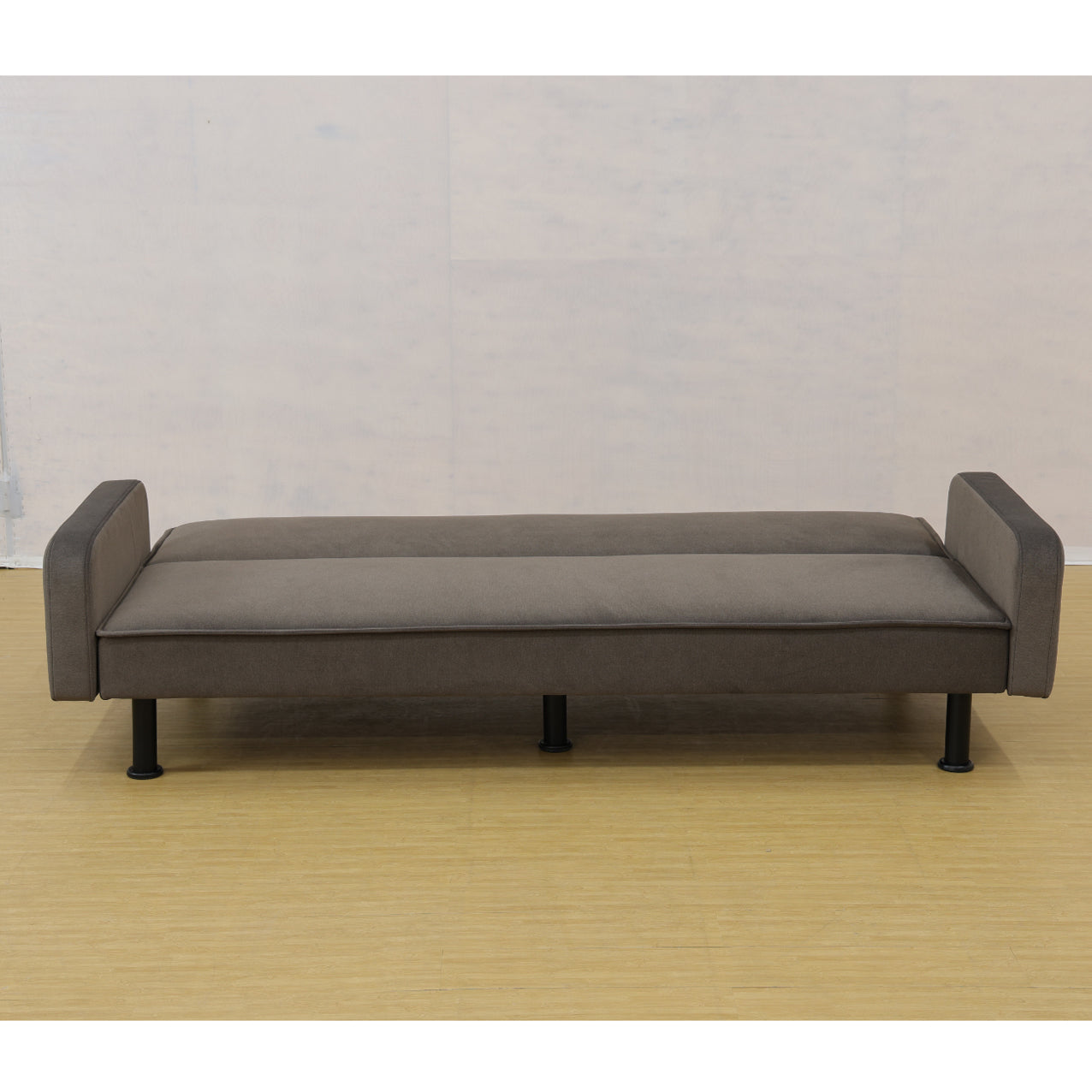 Flannel Sofabed for Living Room - Adjustable Brown Couch