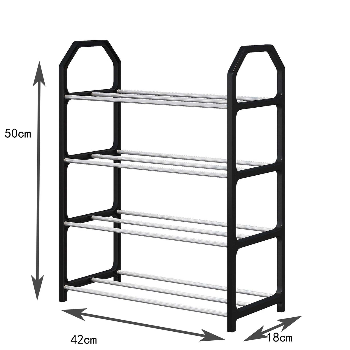 Trapezoidal Home Shoe Cabinet with 4-5 Layers, Foldable Storage Organizer