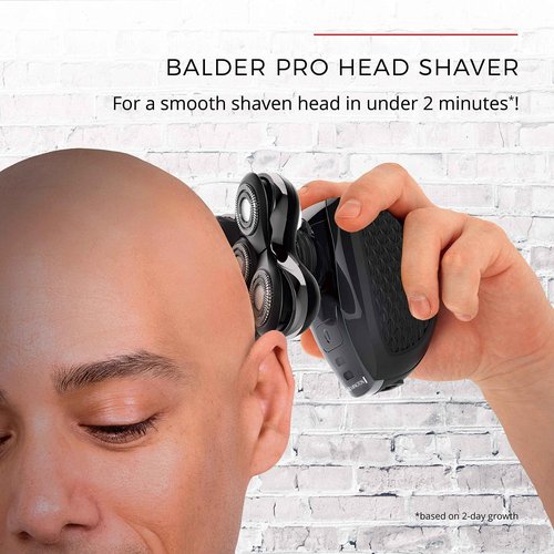 Bundle of Remington Balder Pro Head Shavers for Bald Men, Cordless Skull Shaver, 100% Waterproof for Wet & Dry Shaving, Black + Balder Pro Head Rotary Shaver Head Replacement Assembly