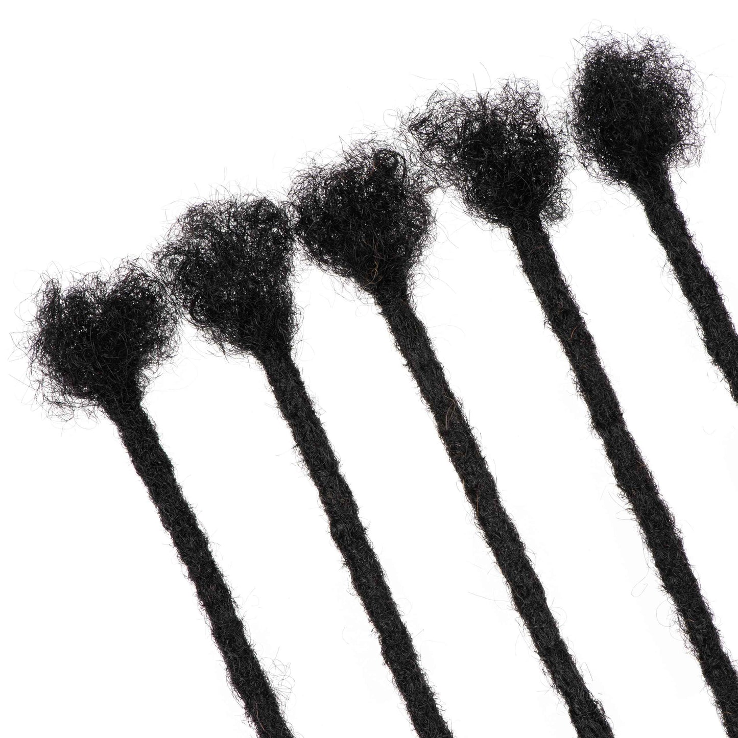 LinkMai 0.2-0.8cm Locs 8-18 I nch 20 Strands 100% Real Human Hair Dreadlock Extensions for Man/Women Permanent Loc Extensions Bundles Can Be Dyed Bleached Curled & Twisted (0.8CM, 1B, 18 INCH)