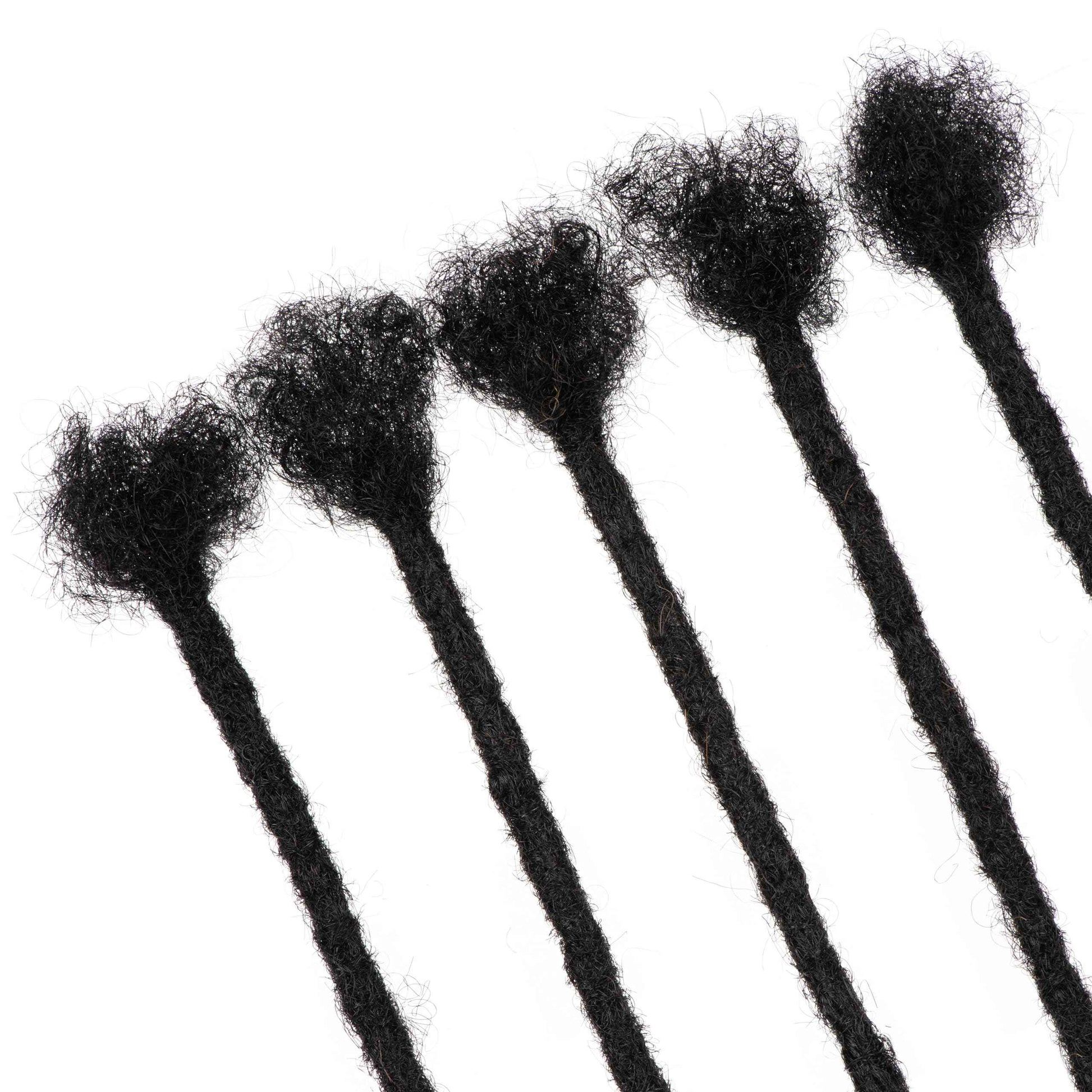 LinkMai 0.2-0.8cm Locs 8-18 I nch 20 Strands 100% Real Human Hair Dreadlock Extensions for Man/Women Permanent Loc Extensions Bundles Can Be Dyed Bleached Curled & Twisted (0.8CM, 1B, 18 INCH)