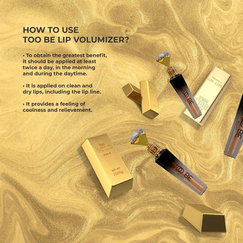 Too Be Beauty Lip Plumper Extreme, Lip Gloss with 24K Pure Gold, Youthful Lip Replenisher, Maximum Plump, Smoother and Extra Strength Lip Plumper, Visibly Volumizing and Anti-Aging Lip Moisturizer 5ml