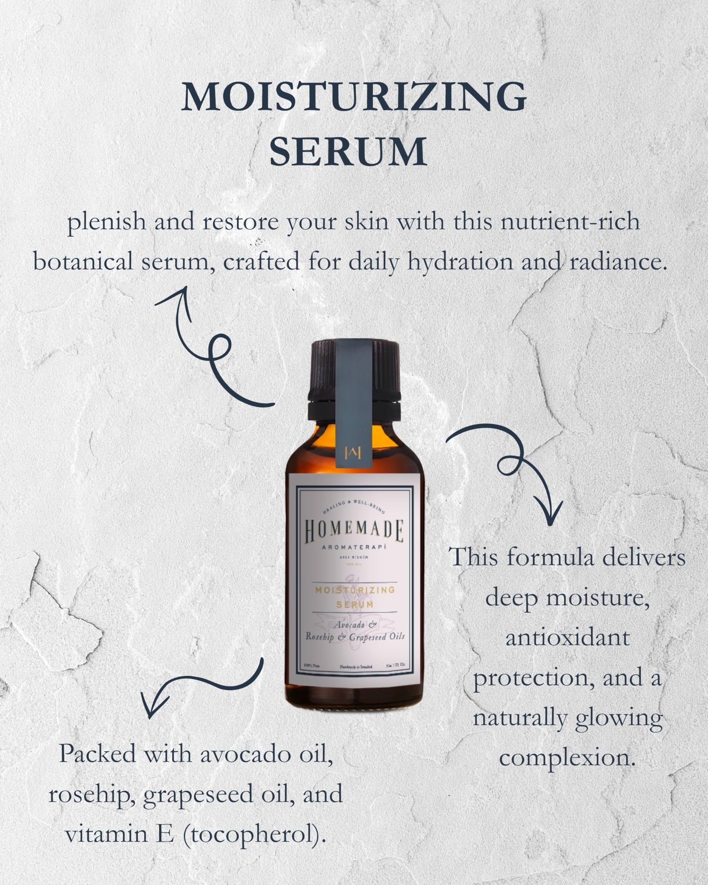 HMA | Moisturizing Face Serum – 100% Pure Botanical Oils | Avocado, Rosehip & Grapeseed | Daily Hydration & Radiance for Dull or Dry Skin | 1 FL Oz