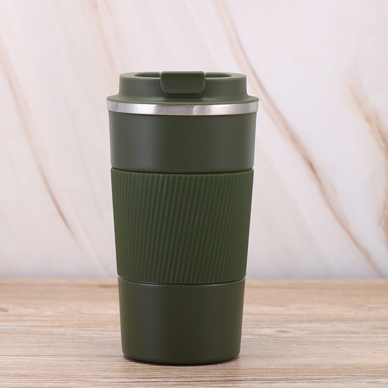 Stainless Steel Double-Layer Vacuum Insulated Coffee Cup - 380ml
