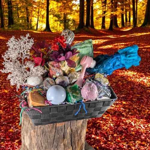 Autumn Nights Bath Bouquet | Spa Gift Basket | Handmade Soaps & More | Gift Basket