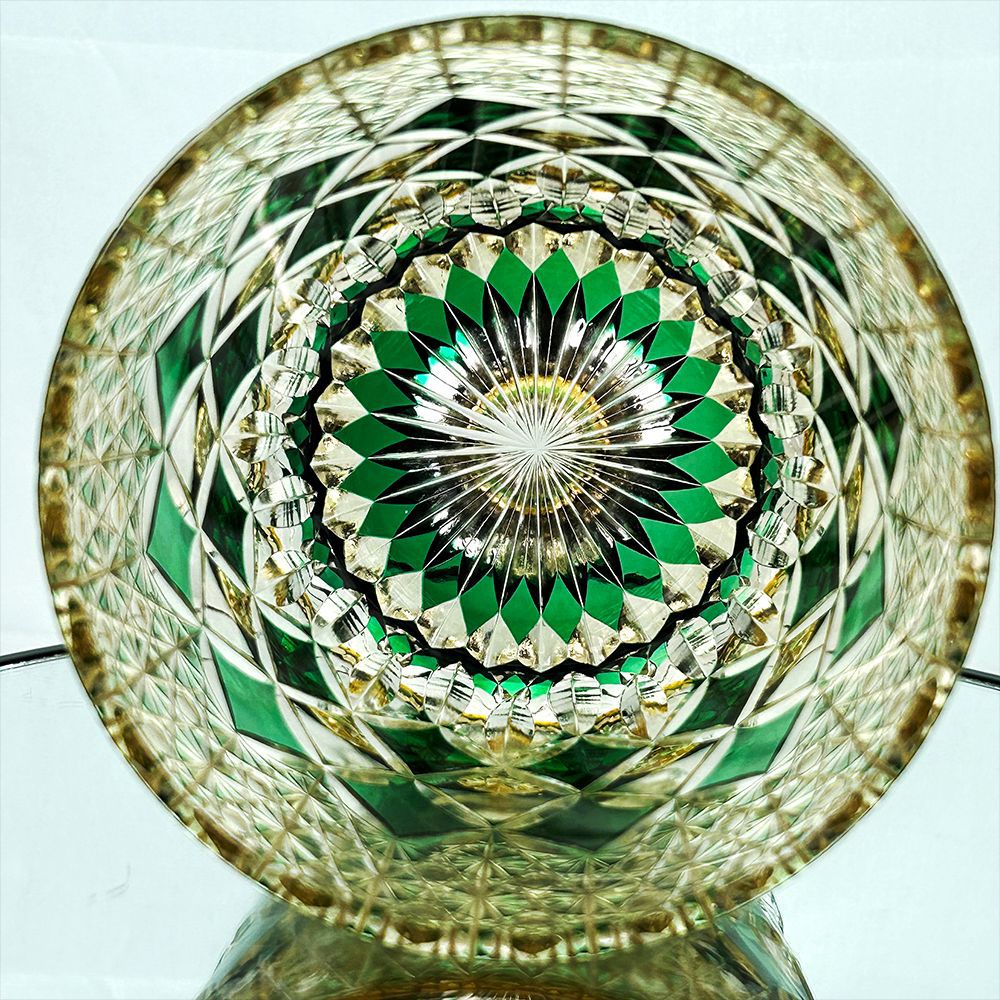 Green Fluorite Glass Cup - Multilayer Crystal Drinkware for Home & Kitchen