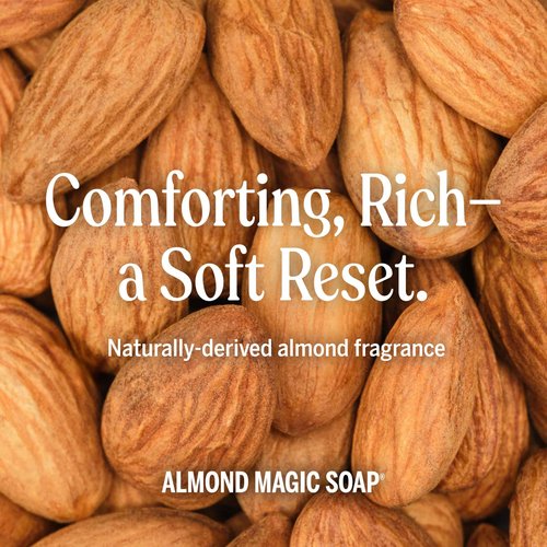 Dr. Bronner's Pure-Castile Magic Soap Liquid (Almond, 1 Gallon) - Made with Regenerative Organic Certified Oils, 18-in-1 Uses: Face, Body, Hair, Laundry, Pets and Dishes, Concentrated, Vegan, Non-GMO