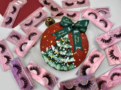 Ellazzle 100 Pairs Faux Mink Eyelashes Wholesale Lashes Pack, Lashes Natural Look 16mm-20mm False Eyelashes Pink