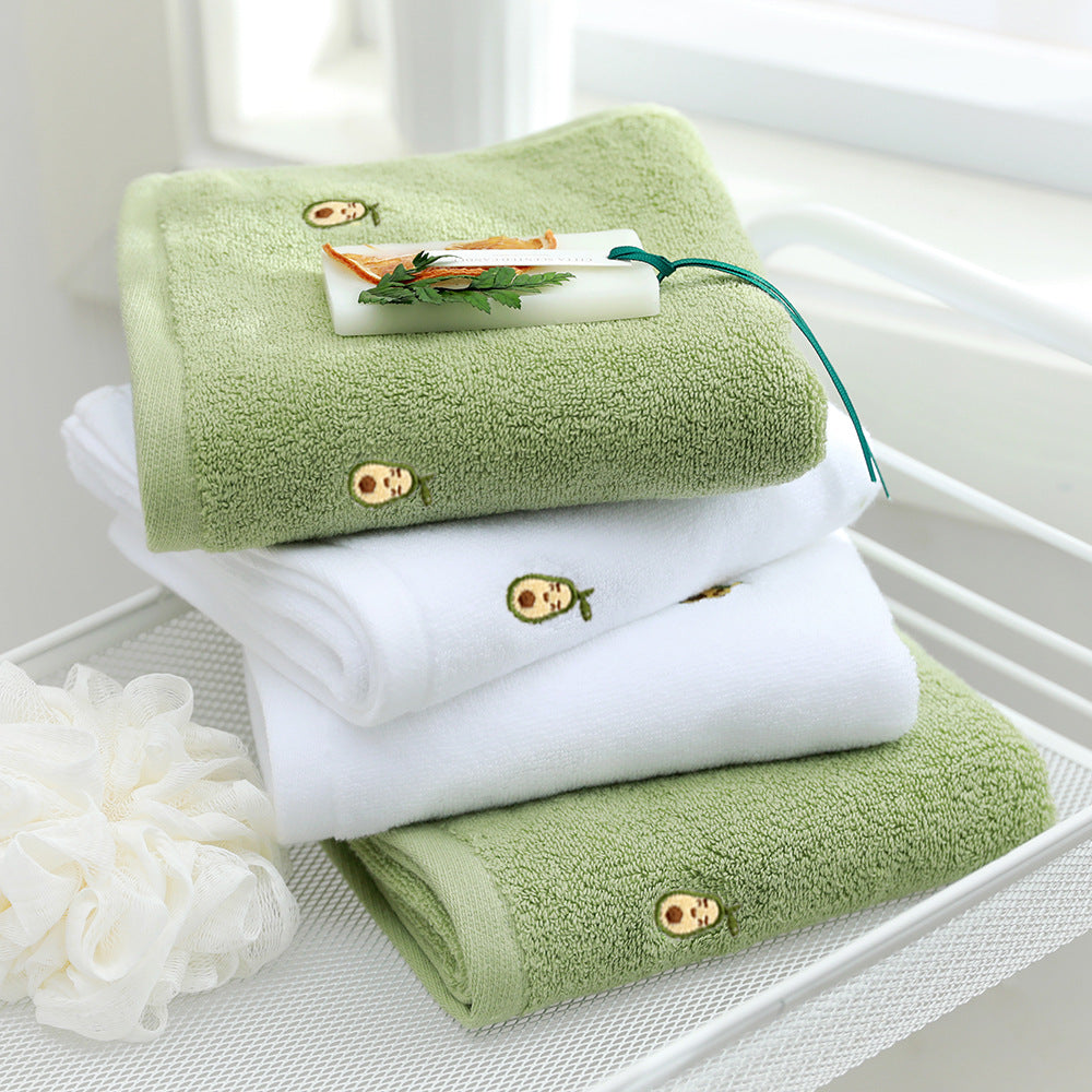 Embroidery Cotton Bath Towel - Soft, Absorbent, 70x140cm, Multiple Colors