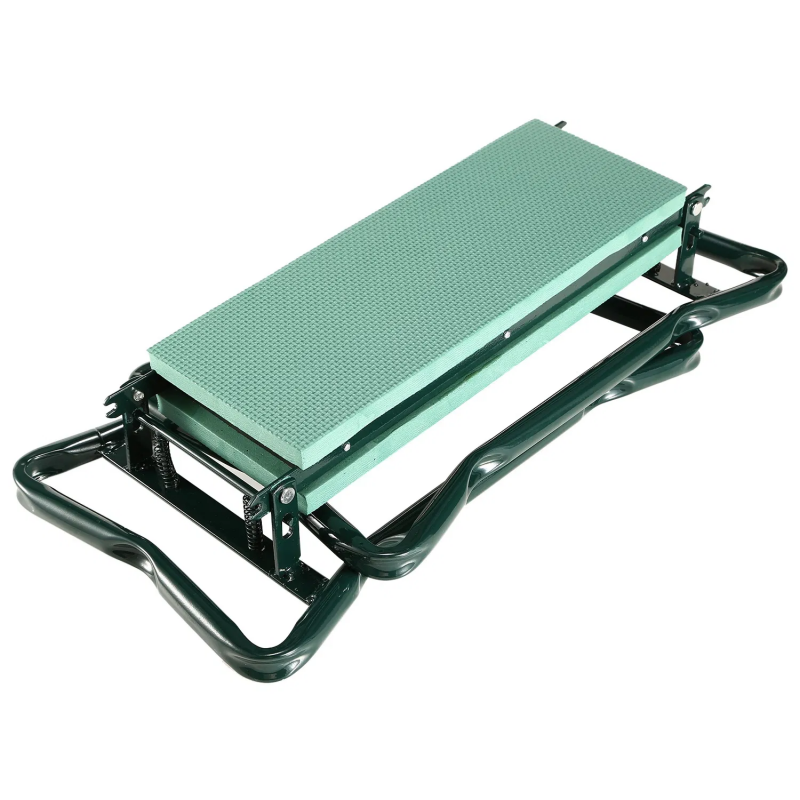 Foldable Garden Kneeler Seat with Cushions & Tool Pouch - Portable Gardening Tool