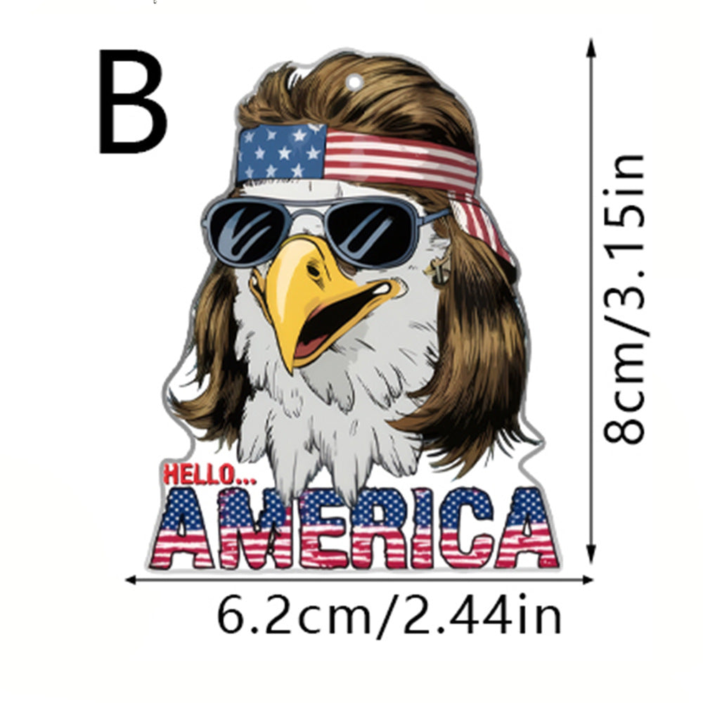 American Eagle Flag Acrylic Car Pendant - Creative Home & Party Decor