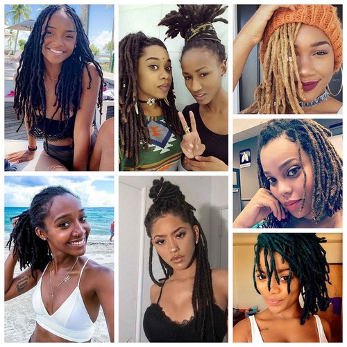 Lovenea Crochet Dreadlocks Extensions 10 Inch 40 Strands 100% Human Hair Locs Extensions All Handmade Crochet Permanent Loc Extensions Diameter 0.6 cm Natural Black Color (10 Inch, 40 Strands)