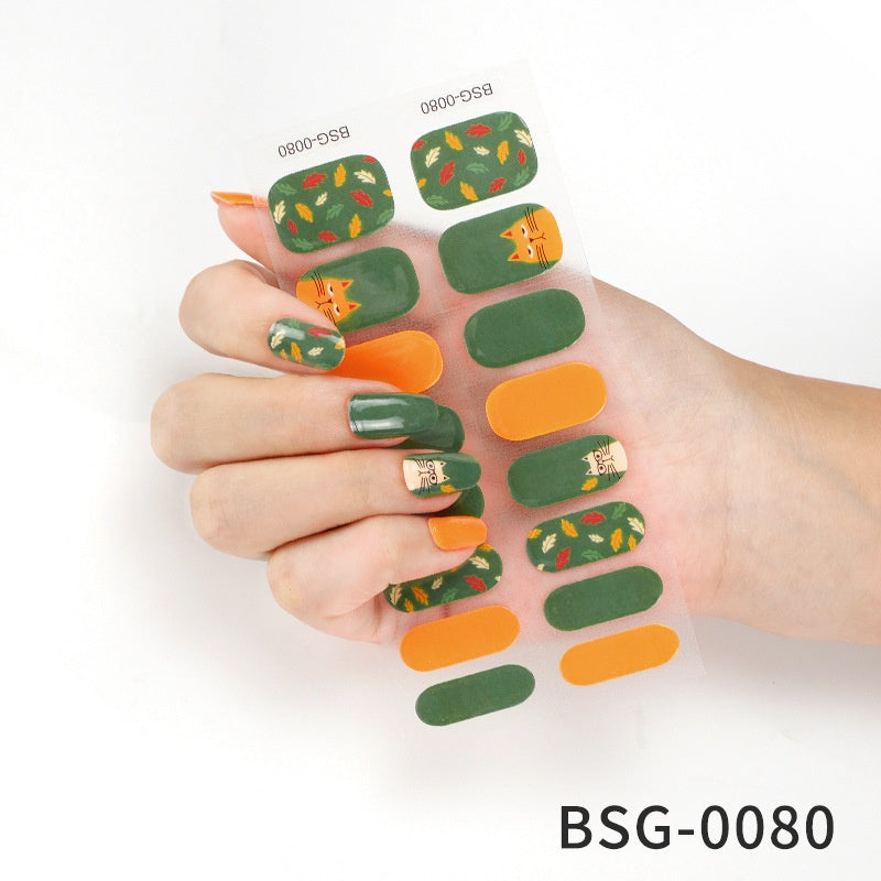 Semi-Cured Nail Stickers - 3D UV Gel Nail Art Set