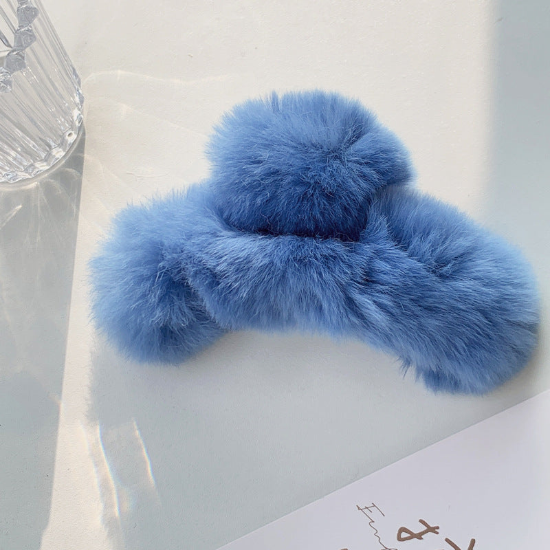 Plush Rabbit Hair Clip - Large