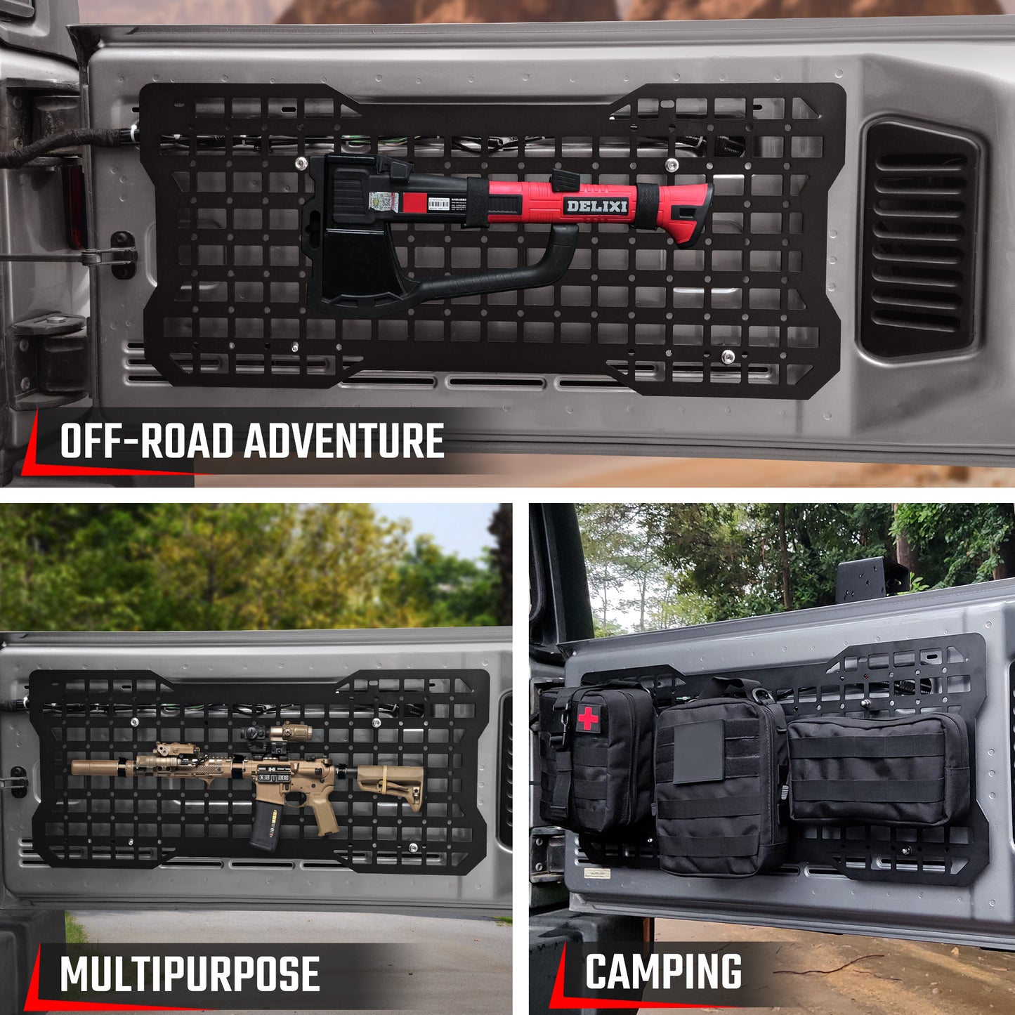 Tailgate Tactical Panel For Wrangler Tool Kit Organizer Racks