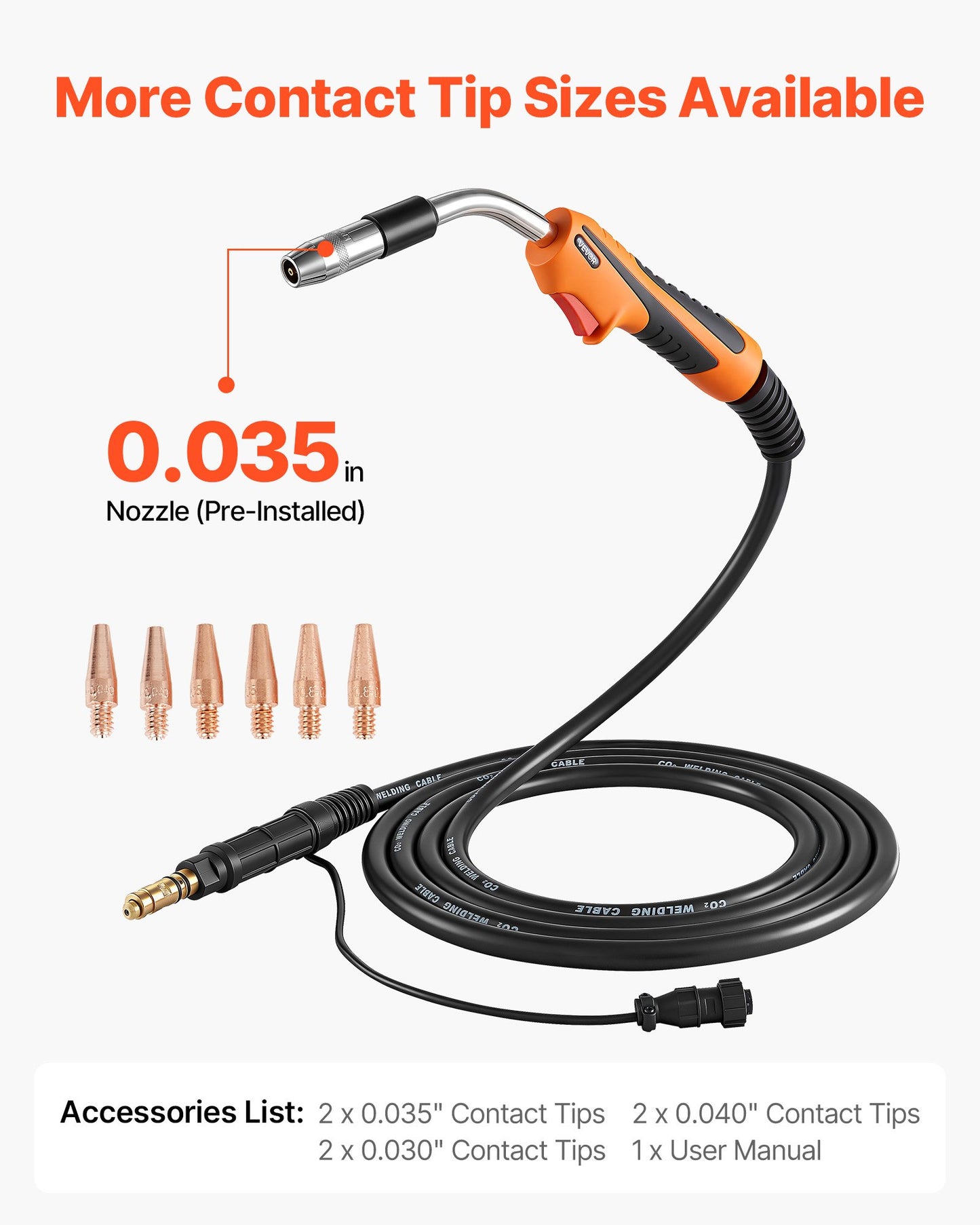 250A MIG Welding Gun with 15FT Cable Replacement for Lincoln Magnum Pro 250L