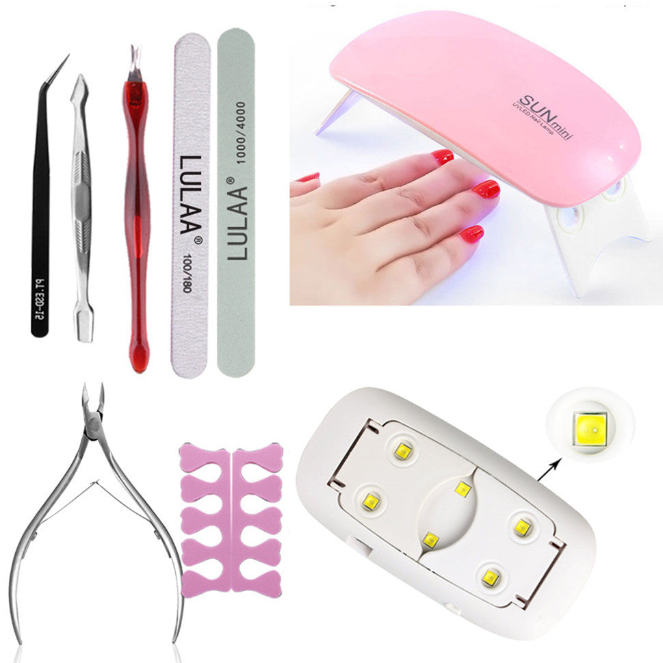 UV Gel Nail Polish Kit with Phototherapy Lamp