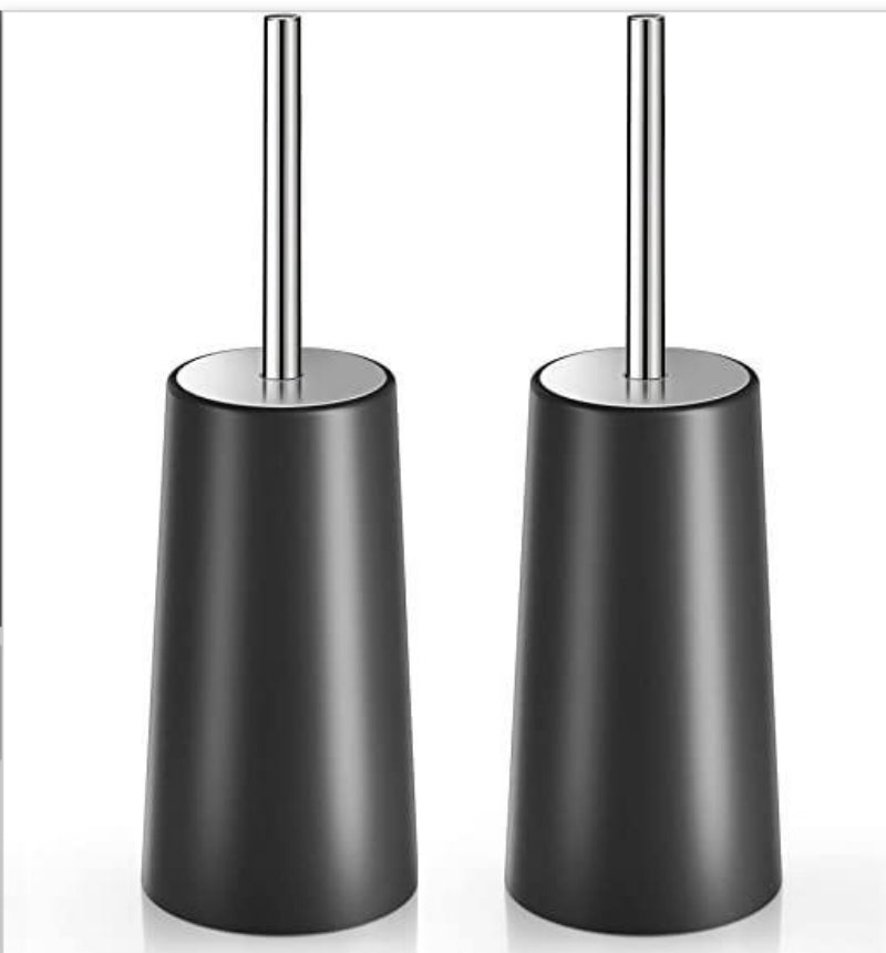 European Style Toilet Brush Set with Stand, Multiple Colors & Nylon Brush Head