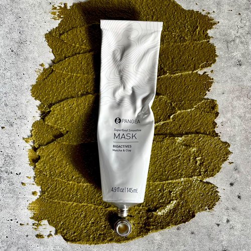 Pangea Organics - Natural Matcha + French Clay Superfood Smoothie Face Mask | Vegan, Non-Toxic, Sustainable Clean Beauty (Aluminum Tube, 4.9 oz | 145 ml)