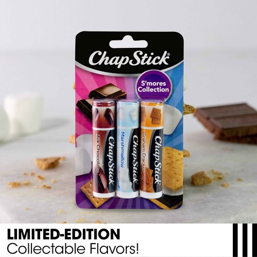 ChapStick Lip Moisturizer, S’Mores Collection 3-Packs (12 Sets/36 Tubes) – Bulk Lip Balm, Cozy & Sweet, 0.15 Oz Ea