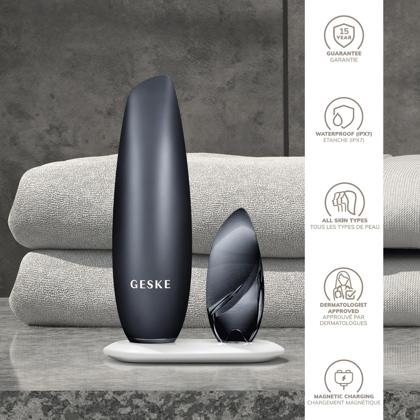 GESKE SmartAppGuided™ Touchless Magnetic Peeling Mask 5 in 1 | Magnetic Face Mask | Removes Impurities | Facemask | Pore Cleansing | Skincare for All Genders | Best of Face Masks | Clean Skin Glow