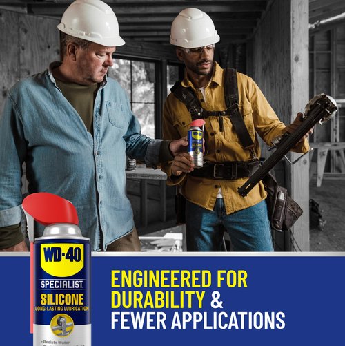 WD-40 Specialist Silicone Lubricant with Smart Straw Sprays 2 Ways, Twin-Pack, 11 OZ, [12-Pack]