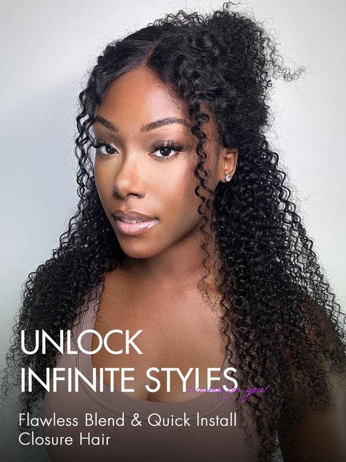 LUVME 13x4 HD Lace Frontal Closure 20 Inch Kinky Curly Human Hair - 100% Unprocessed Brazilian Virgin Hair Lace Frontal Only 14 Inch