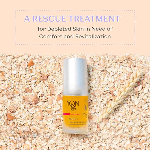 Yon-Ka Booster Nutri+ | Nourishing Facial Oil Booster with Vitamins E & F and Cereal Germ Oil | Smooths Fine Lines & Supports Repair | For Dry & Dehydrated Complexion | Paraben-Free | 0.51 fl oz