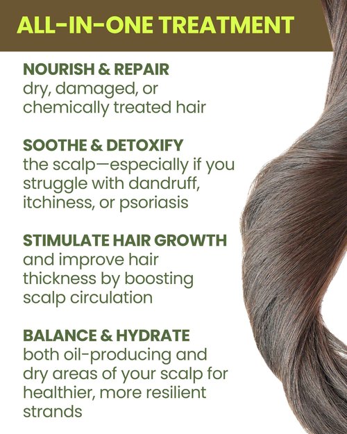 HUmineral Healthy Hair Oil & Scalp Oil – Hair Oils for Hair Growth with Organic Coconut Oil, Peppermint, Tea Tree, Jojoba, Rosemary for Hair Growth & Lavender Oil – 4 oz