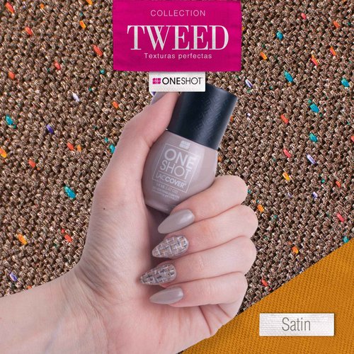 LACCOVER ONE SHOT - NAIL POLISH GEL SET TWEED COLLECTION, 8 COLORS, 1/2 Fl Oz each one, by NAIL FACTORY