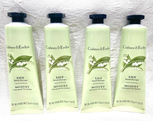 Crabtree & Evelyn Lily Hand Therapy Cream .09 oz Each, SET OF 4