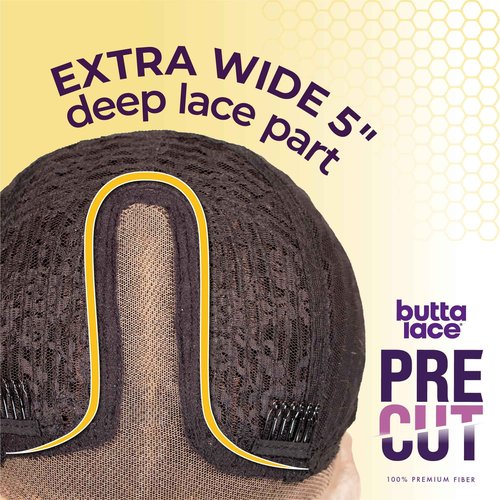 Sensationnel Butta Lace Precut Wigs - Unit 2 Glueless Extra Wide 5 Inch Deep Parting Synthetic Pre Tweezed Smaller Knot Hairline (SH/HONEY)