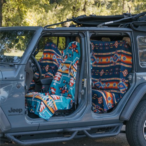 Sprints Athletic Running Towel, Full-Sized, Car Seat Cover - Performance Microfiber (Bohemian Nomad Noises)