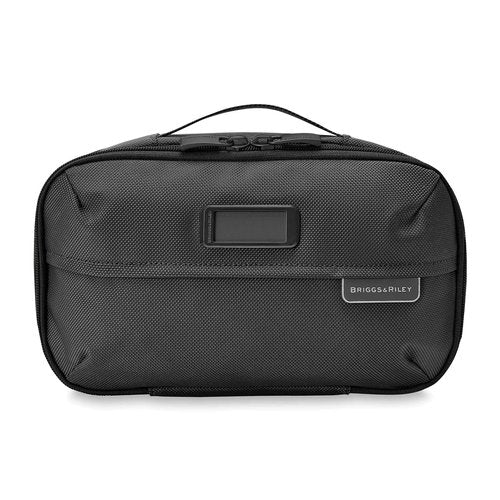 Briggs & Riley Expandable Essentials Kit - Toiletry Travel Bags for Women & Men, Organizer for Vacation, Compact Dopp Kit for Bathroom Accessories, Makeup, & Skincare - Baseline Collection, Black