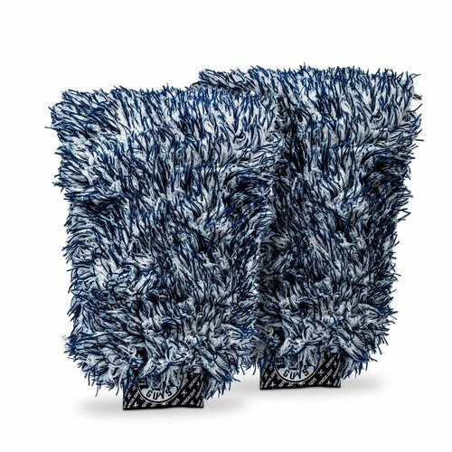 Chemical Guys, The Dually, Dual-Fiber, Wet-Dry Use, Microfiber Wash Mitt, (Car Wash Mitt Great for Car, Truck, SUV, RV, & More) Dark Blue + White, (2 Pack) MIC51702
