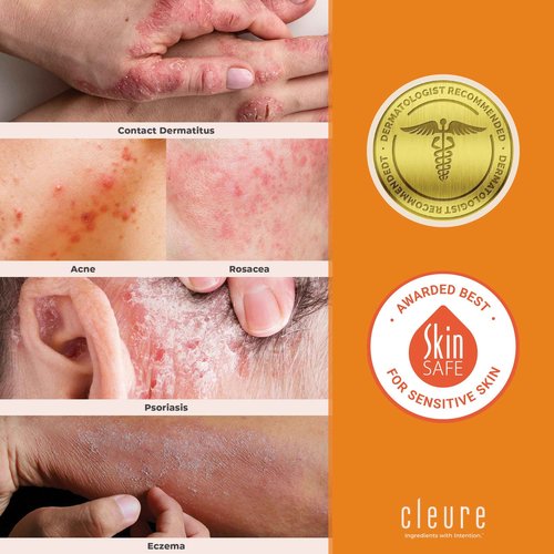 Cleure Hyaluronic Acid & Shea Butter Anti-Aging Night Cream/Day Cream Skincare Set for Sensitive Skin, Gluten, Salicylate, Paraben & Fragrance Free