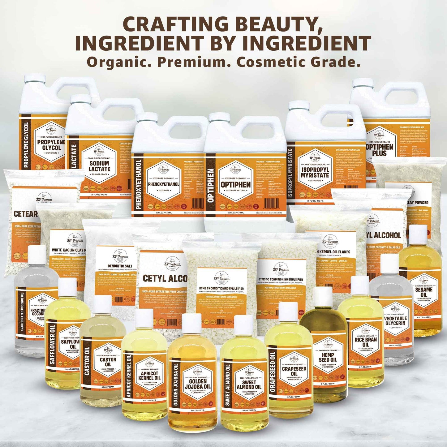 33rd PARALLEL | BTMS 50 (5 lbs / 80 oz) Bulk Conditioning Emulsifier | 100% Natural Plant Derived | Behentrimonium Methosulfate Cetearyl Alcohol Emulsifying Conditioner | Product of USA (5 POUNDS)