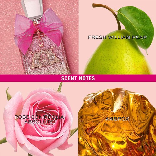 Juicy Couture Viva La Juicy Rose Eau De Parfum, Women's Perfume with Notes of Pear, Rose & Ambrox - Fruity & Floral Perfume for Women, EDP Spray, 1.7 Fl Oz