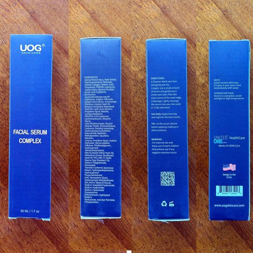 UOG (United One) Face Serum Complex – Hydrating & Firming Face Serum| Lifts, Tightens & Improves Skin Texture | Reduces Fine Lines & Wrinkles for Neck & Jawline | 50ml/1.7oz
