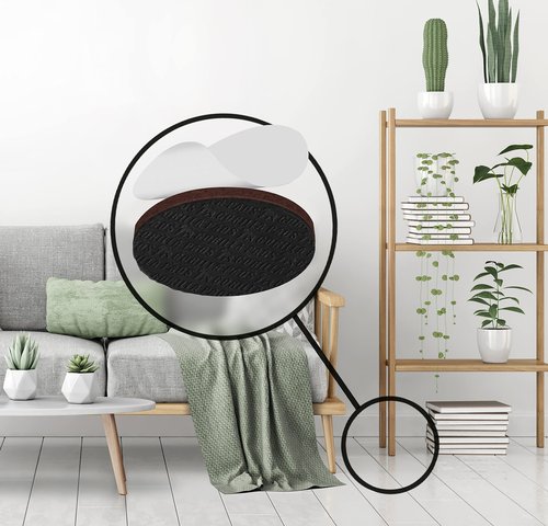 Slipstick GorillaPads Non Slip Furniture Pads/Gripper Feet Floor Protectors (Set of 16) Premium 2 Inch Round Self Adhesive Rubber Stoppers for Furniture Legs