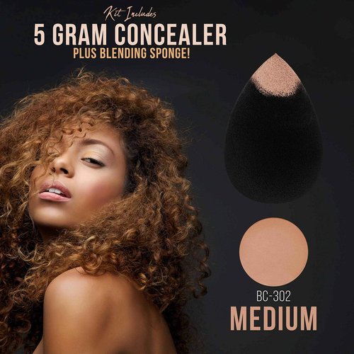 Belloccio Professional Beauty Airbrush Cosmetic Makeup System with 4 Medium Shades of Foundation in 1/4 Ounce Bottles - Kit Includes Blush, Bronzer and Highlighters