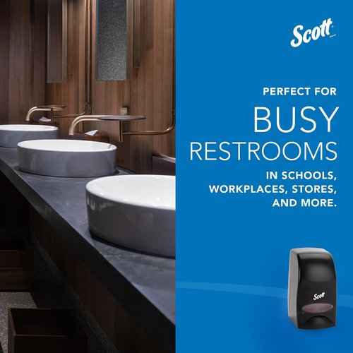Bundle of Scott® Foam Hand Soap with Moisturizers, 1.0 L Pink, Floral Scent Refills + Scott Essential Manual Skin Care Dispenser, Black) Starter Kit