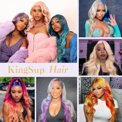 KingSup Blonde Body Wave Bundles Human Hair 26 Inch 15A 613 Blonde Bundles Human Hair,Sew In Quick Weave Body Wave Bundles 100% Real Human Hair Extensions Tangle Free Shedding Free Triple Lifespan 3X