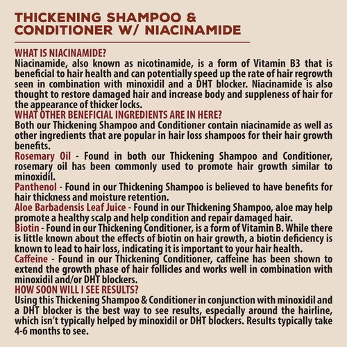 Suavecito Hair Loss Treatment Kit For Hair Regrowth - Minoxidil 5%, Hair Thickening Shampoo & Conditioner With Niacinamide & Biotin, Matte Hair Cream With DHT Blocker (3 Month Minoxidil)