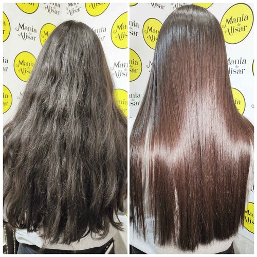 Mania de Alisar Kit Brazilian Hair Straightening Organic - Residue-Removing Shampoo and 300ml (10 oz) Hair Straightener (Pack of 2)