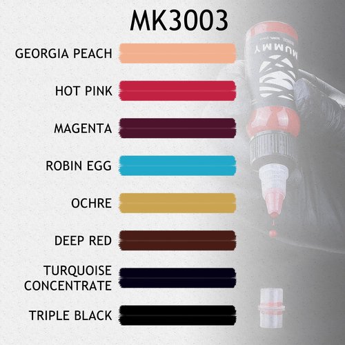 Mummy King Nut Tattoo Ink Set 8 Colors Evenly Long Lasting Vibrant and Bright, No Irritation Set 1 oz(30ml)