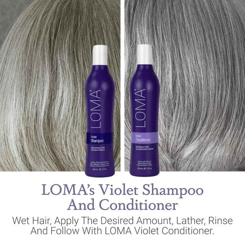 Loma Hair Care Violet Shampoo Violet Conditioner Duo, 33.8 Fl Oz each